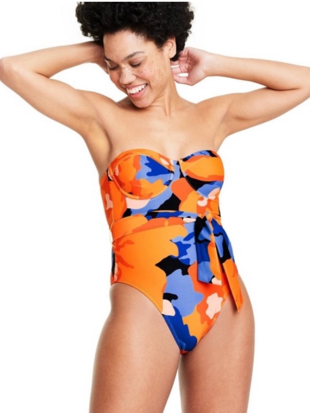 NEW Tabitha Brown TARGET Floral Print Underwire One Piece Swimsuit Maillot